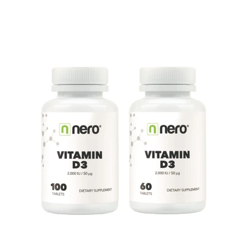 AKCE NERO Vitamin D3 2000 IU 100 tbl + Vitamin D3 2000 IU 60 tbl