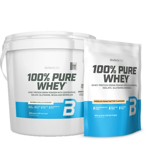AKCE BioTech 100% Pure Whey 3000 g + ZDARMA 100% Pure Whey 454 g