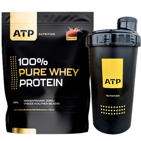 AKCE ATP Nutrition 100% Pure Whey Protein 1000 g +ZDARMA Šejkr 700 ml