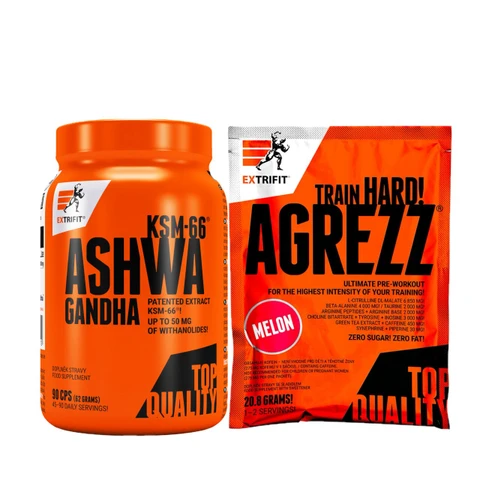 Special Offer Extrifit Ashwagandha KSM-66® 90 cps + FREE Agrezz 20,8 g melon