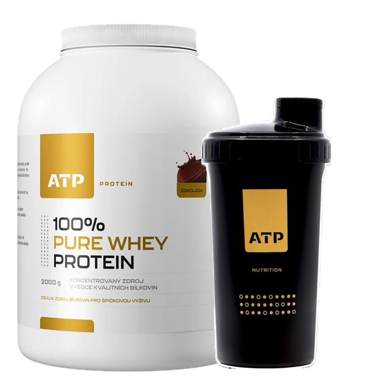 AKCE ATP 100% Pure Whey Protein 2000 g + ZDARMA Šejkr 700 ml