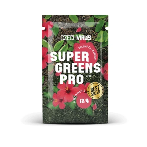 Czech Virus Super Greens Pro V2.0 12 g zelený čaj a ibišek