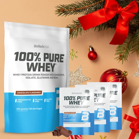 Special Offer BioTech 100% Pure Whey 454 g + FREE 3x sample