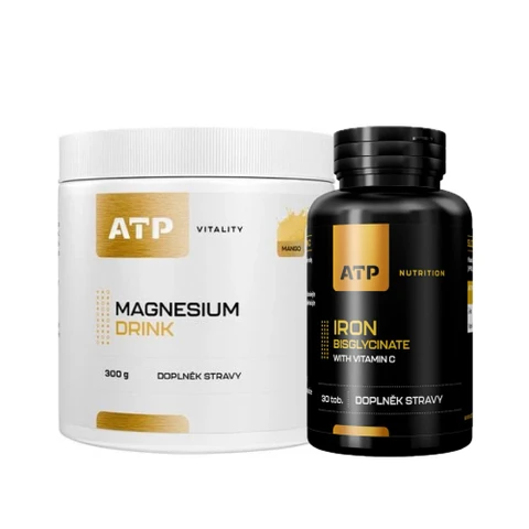 Special Offer ATP Vitality Magnesium Drink 300 g + FREE Iron Bisglycinate 30 tob