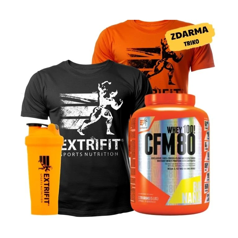 AKCE Extrifit CFM Instant Whey 80 2270 g + ZDARMA Triko Extrifit + Šejkr 600 ml