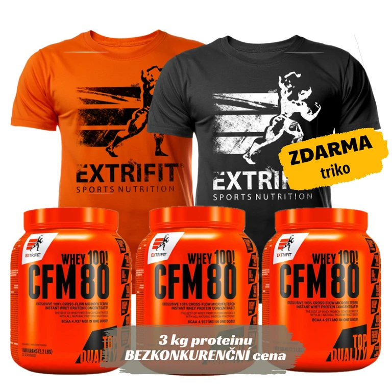 AKCE 2+1 Extrifit CFM Instant Whey 80 1000 g + ZDARMA Triko Extrifit