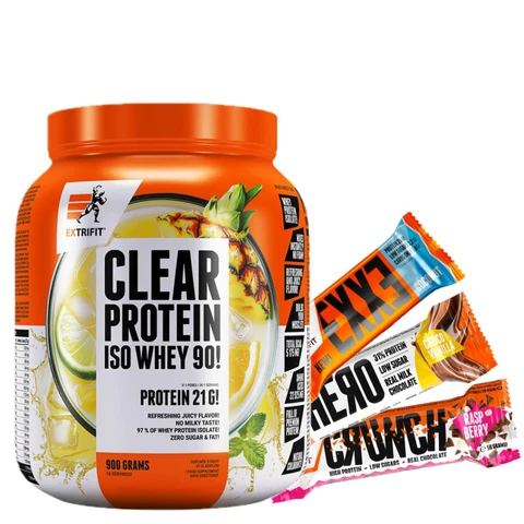 AKCE Extrifit Clear Protein Iso Whey 90! 900 g + ZDARMA 3x tyčinka