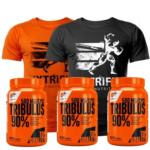 Special Offer 2+1 FREE Extrifit Tribulus 90 % Terrestris 100 cps + T-Shirt Extrifit