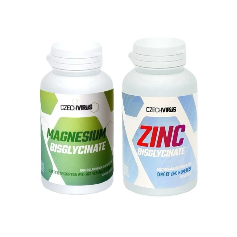 Special Offer Czech Virus Magnesium Bisglycinate 90 cps + FREE Zinc Bisglycinate 60 cps