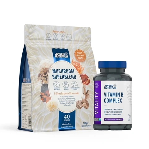 Special Offer Applied Nutrition Mushroom Superblend 160 g + FREE Vitamin B Complex 90 cps