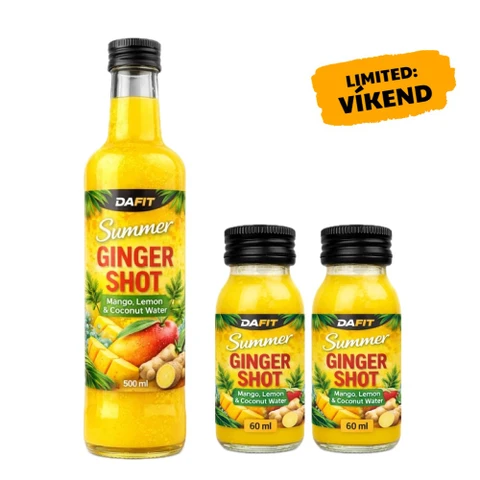 Special Offer Dafit Summer Ginger Shot 500ml mango lemon coconut water + FREE 2x Shot 60ml