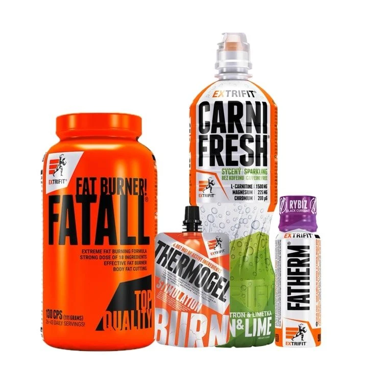 AKCE Extrifit Fatall Fat Burner 130 cps + ZDARMA Carnifresh Sparkling 850 ml + 2x vzorek