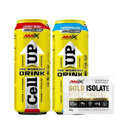 Special Offer 2x Amix CellUP PreWorkout Drink 500 ml + FREE Gold Isolate 30 g