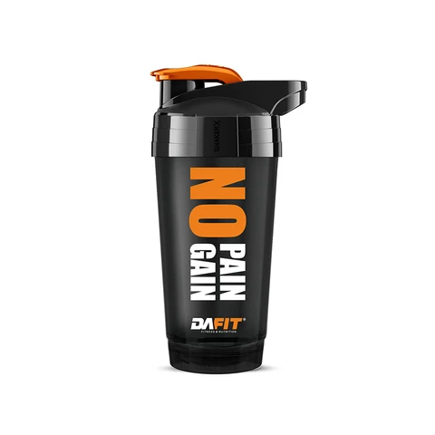 Dafit Shaker NO PAIN NO GAIN 700 ml black, orange cap