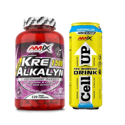Special Offer Amix KreAlkalyn 220 cps + FREE CellUP PreWorkout Drink 500 ml