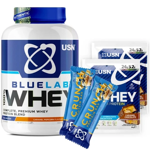 Special Offer USN BlueLab 100% Whey Protein Premium 2000 g + FREE 2x bar 60 g + 2x sample