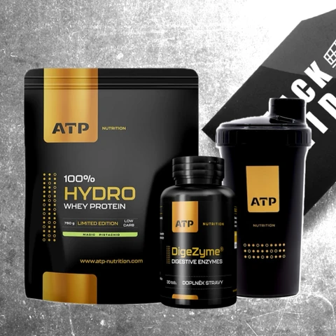 Special Offer ATP Nutrition 100% Hydro Whey Protein 750 g + FREE DigeZyme 30 tob + Shaker