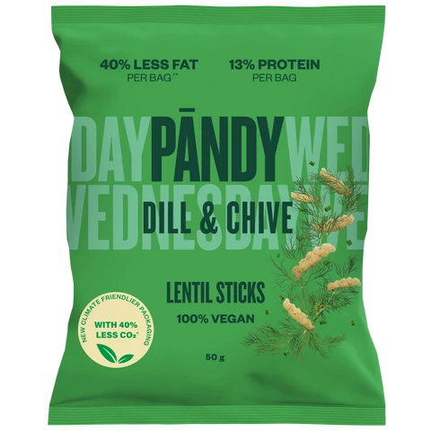 Pandy Lentil Chips Sticks 50 g dill chive