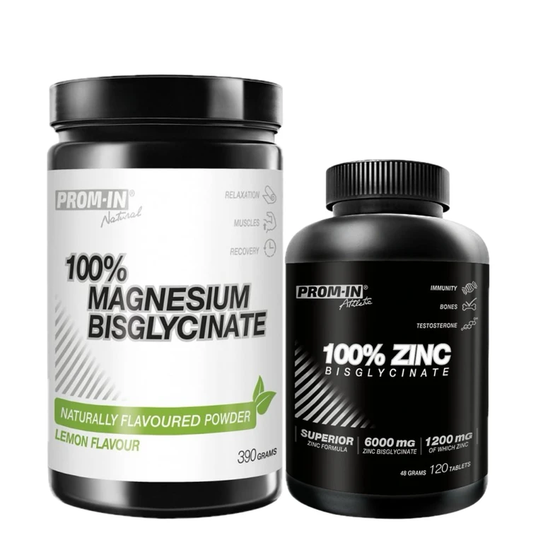 Special Offer Prom-In 100% Magnesium Bisglycinate 390g+FREE 100% Zinc Bisglycinate 120tbl