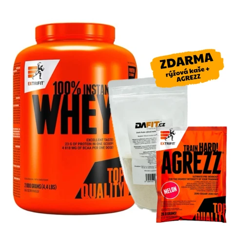 AKCE Extrifit 100% Whey Protein 2000 g + ZDARMA Dafit Kaše 300 g + Agrezz 20,8 g