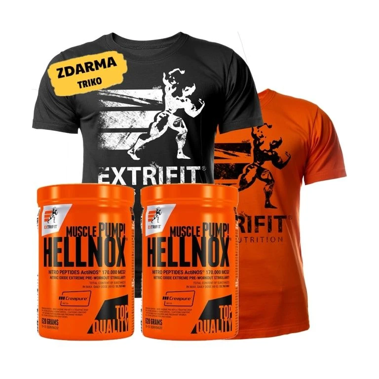 AKCE 1+1 Extrifit Hellnox 620 g + ZDARMA Triko Extrifit