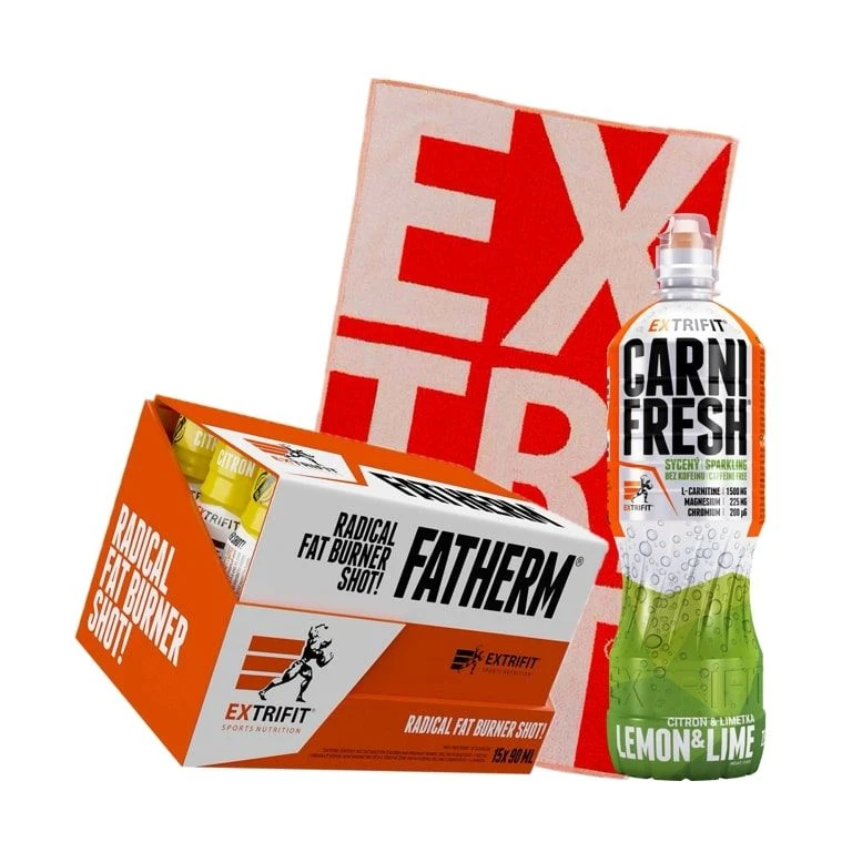 AKCE Extrifit Fatherm Shot 15 x 90 ml + ZDARMA Carnifresh Caffeine Free + ručník