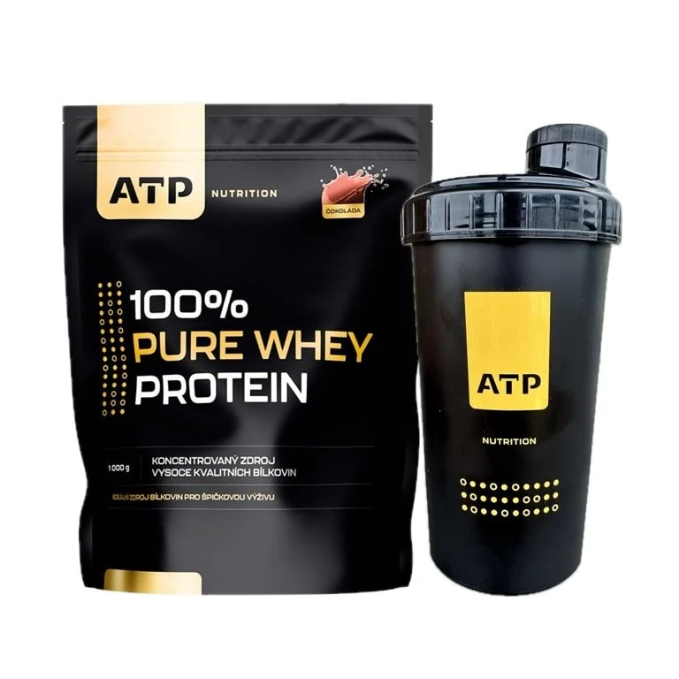 AKCE ATP Nutrition 100% Pure Whey Protein 1000 g +ZDARMA Šejkr 700 ml