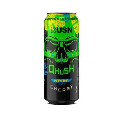 USN Qhush Energy Drink 500 ml green havana juice