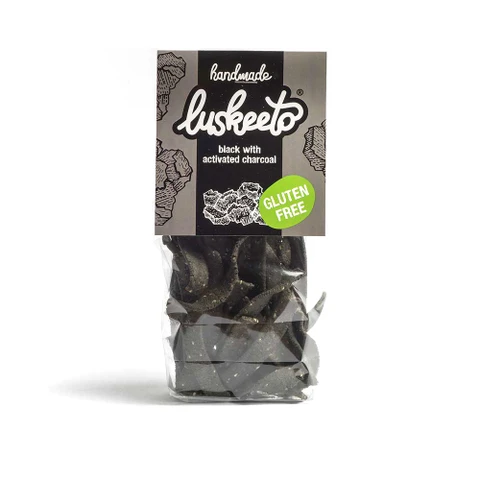 Luskeeto Legume Crackers 70 g black with activated charcoal