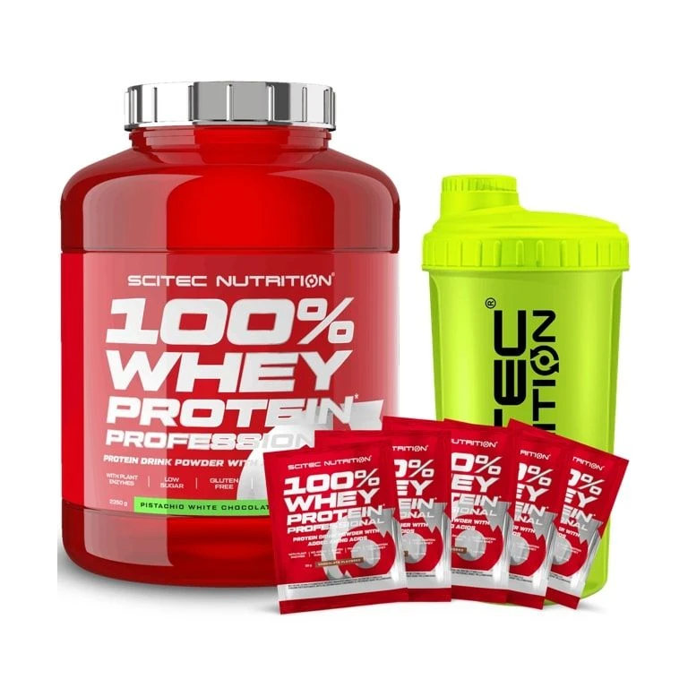 Special Offer Scitec Nutrition 100% WP Professional 2350g + FREE Shaker 70 ml + 5x sample