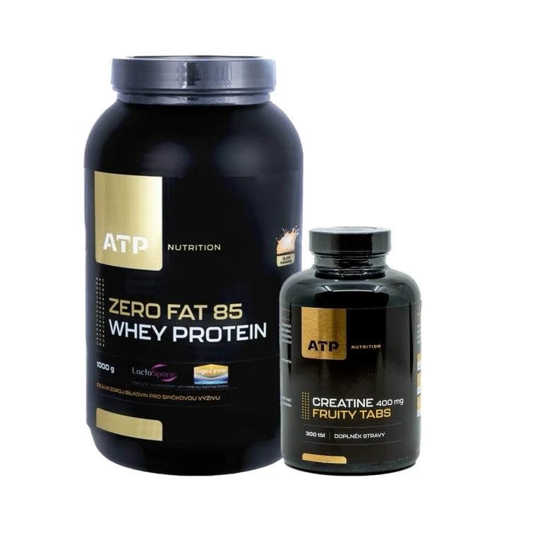 AKCE ATP Nutrition Zero Fat 85 Whey Protein 1000 g + ZDARMA Creatine 300 tbl