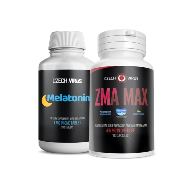 AKCE Czech Virus ZMA Max 100 cps + ZDARMA Melatonin 200 tbl