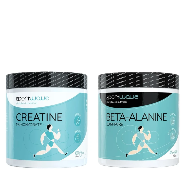 AKCE SportWave® Creatine Monohydrate 300 g + ZDARMA Beta Alanine 100% Pure 270 g