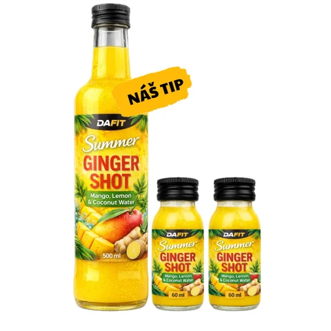 AKCE Dafit Summer Ginger Shot 500 ml mango lemon coconut water + ZDARMA 2x Shot 60 ml
