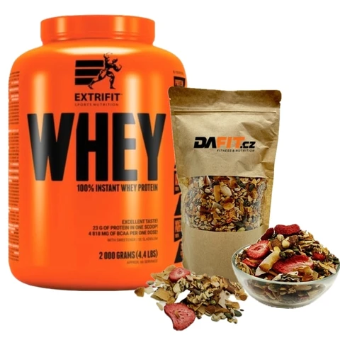 Special Offer Extrifit 100% Whey Protein 2000 g + FREE Dafit Granola Keto 350 g