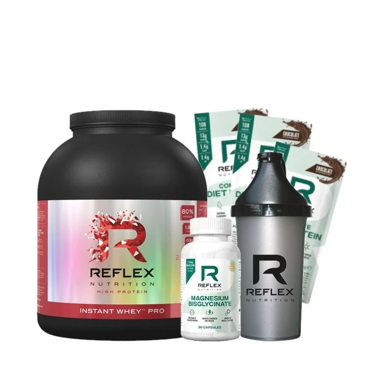 AKCE Reflex Instant Whey Pro 2200 g + ZDARMA Magnesium 90 cps + Šejkr 500 ml + 3x vzorek