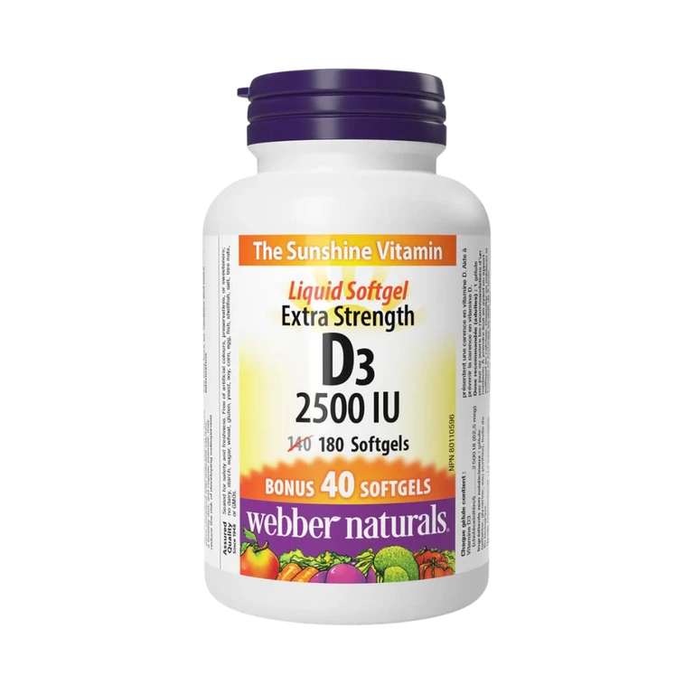 Webber Naturals D3 2500 UI 180 tbl