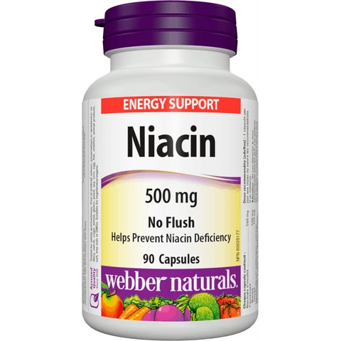 Webber Naturals Niacin 500 mg 90 cps