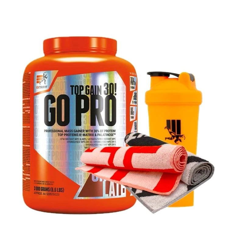 AKCE Extrifit Go Pro 30 3000 g + ZDARMA Šejkr 600 ml + ručník