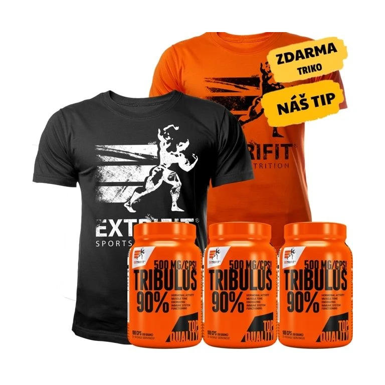 Special Offer 2+1 FREE Extrifit Tribulus 90 % Terrestris 100 cps + T-Shirt Extrifit