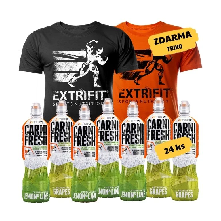 AKCE 24x Extrifit Carnifresh Sparkling + ZDARMA Triko Extrifit varianta #2