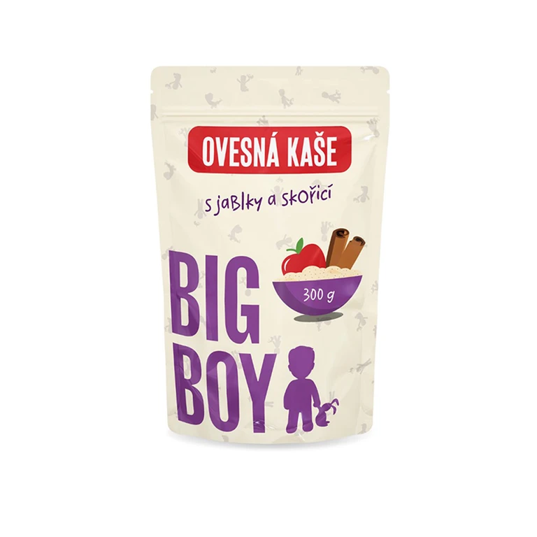 Big Boy Oatmeal porridge 300 g with apples and cinnamon eco variant