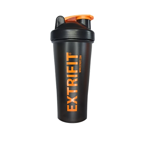 Extrifit Shaker 600 ml black, orange logo